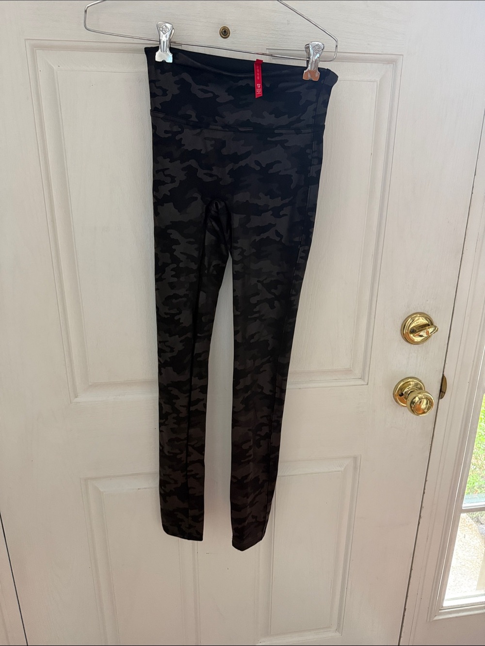 SPANX Black Charcoal Camo High-Waist Leggings